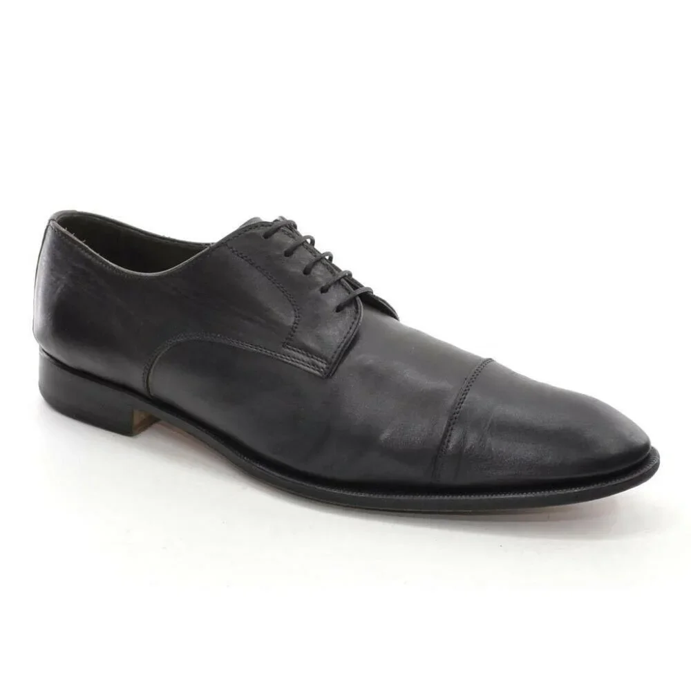 Men Campanile 9920 Black Cap Toe Oxfords 11 M